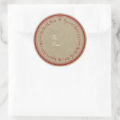 北極クリスマスからの特別素朴配達 ラウンドシール (バッグ)