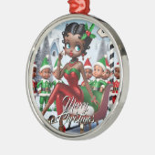 北極クリスマスの挨拶 メタルオーナメント (左)