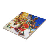 北極クリスマスイブのサンタ及び夫人クロース タイル (側面)