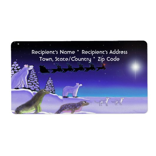 北極クリスマスイブ出荷ラベル ラベル (正面)