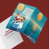 北極クリスマスカーおもしろいドでの気候危機 シーズンカード