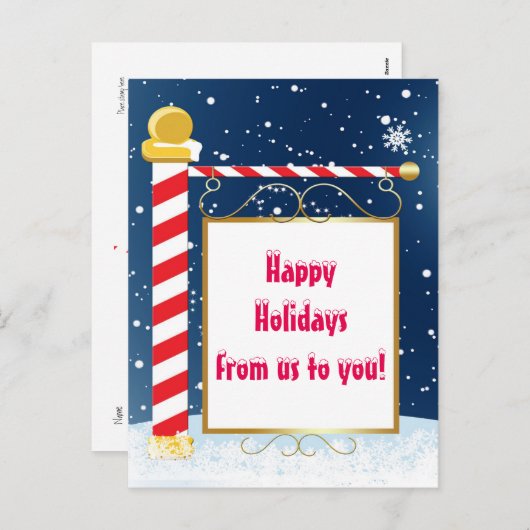 北極クリスマスカードはがき シーズンポストカード (正面/裏面)