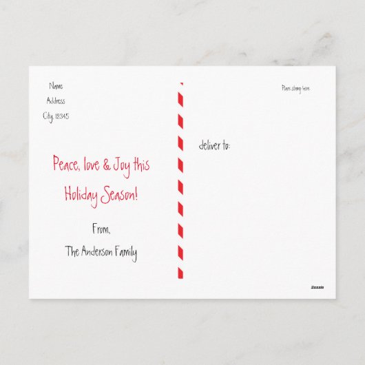 北極クリスマスカードはがき シーズンポストカード (裏面)