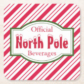 北極クリスマスコースター スクエアペーパーコースター (正面)