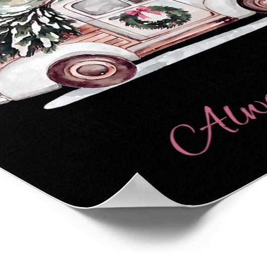 北極クリスマスツリーファーム常時フレッシュクリスマスW ポスター (角)