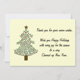 北極クリスマスツリー サンキューカード