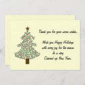 北極クリスマスツリー サンキューカード (正面/裏面)