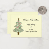 北極クリスマスツリー ノートカード (正面/裏面インサイチュ)