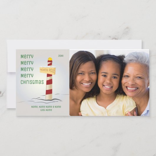 北極クリスマスフォトカード シーズンカード (正面)