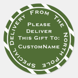 北極クリスマスプレゼントからの特別な配達 ラウンドシール