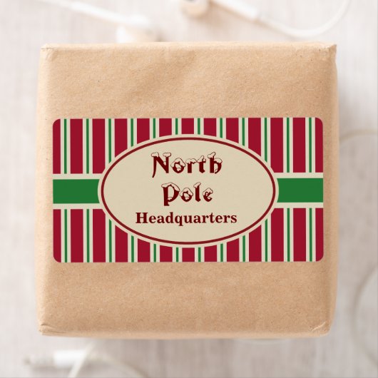 北極クリスマスラベル ラベル (インサイチュ)
