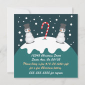 北極クリスマス招待状 招待状 (裏面)