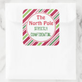 北極クリスマス機密ギフトラベル スクエアシール (バッグ)