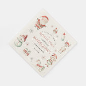 北極クリスマス表現配信赤ちゃんシャワー スタンダードランチョンナプキン (角)