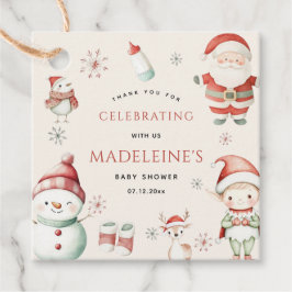 北極クリスマス表現配信赤ちゃんシャワー フェイバータグ