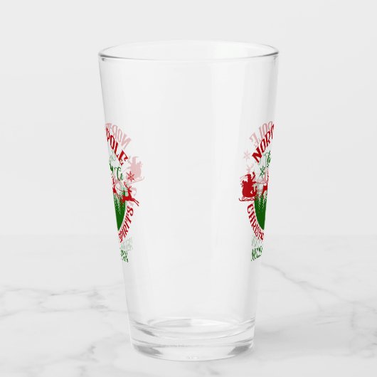 北極クール醸造会社クリスマスの名前を追加 タンブラーグラス (左)