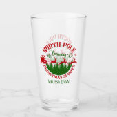 北極クール醸造会社クリスマスの名前を追加 タンブラーグラス (正面)