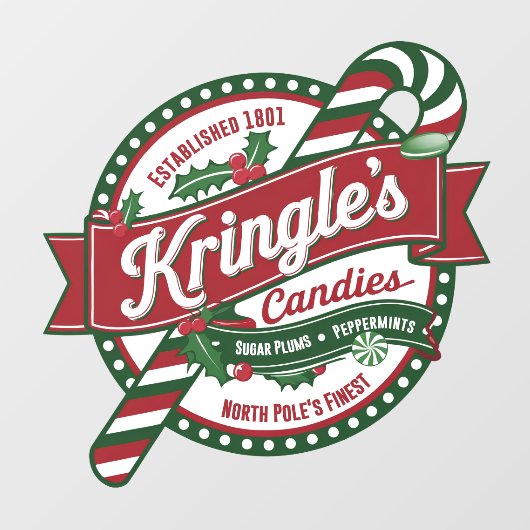 北極ク素晴らしリングルのキャンディーズヴィンテージ ウィンドウサイン (シート)