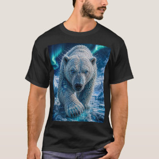 北極グリズリー – 3D マイクロモザイク Tシャツ