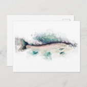 北極グレーリング(胸腺)サーモンアート ポストカード (正面/裏面)