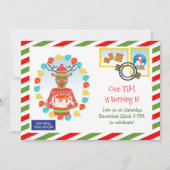 北極ケーキ表現配送誕生日インビタティ 招待状 (正面)