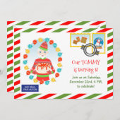 北極ケ表現ーキの配送パーティの招待状 招待状 (正面/裏面)