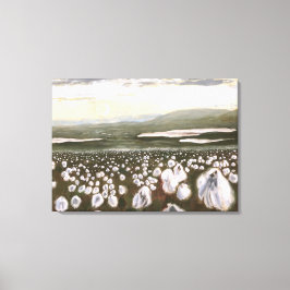 北極コットンのフィールド：キャンバス未切り取り キャンバスプリント