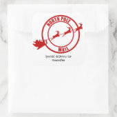 北極サンタのメールのトナカイのクリスマスシール スクエアシール (バッグ)