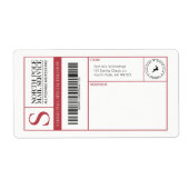 北極サンタのワークショップの空白の出荷 ラベル (正面)