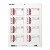 北極サンタのワークショップの空白の出荷 ラベル (フルシート)