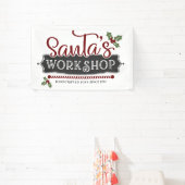 北極サンタのワークショップクリスマス 横断幕 (インサイチュ)