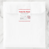 北極サンタのワークショップ出荷ラベルギフト スクエアシール (バッグ)