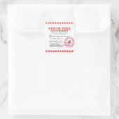 北極サンタのワークショップ出荷ラベルシール スクエアシール (バッグ)