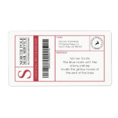 北極サンタのワークショップ編集可能な出荷 ラベル (正面)