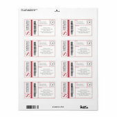 北極サンタのワークショップ編集可能な出荷 ラベル (フルシート)