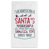 北極サンタのワークショップ スモールペーパーバッグ (正面)