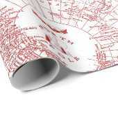 北極サンタの地図の包装紙 ラッピングペーパー (ロールコーナー)