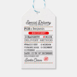 北極サンタクリスマパーソナライズされたス ギフトタグ
