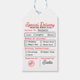 北極サンタクリスマパーソナライズされたス ギフトタグ