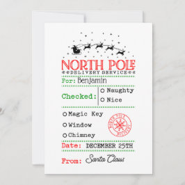 北極サンタクリスマパーソナライズされたス シーズンカード