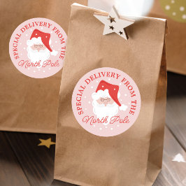 北極サンタクロースからの特別な配達 ラウンドシール