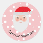 北極サンタクロースクラシックステッカーから ラウンドシール (正面)