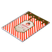 北極サンタショップクリスマスおもしろい小妖精や小人メイド ノートブック (左側)