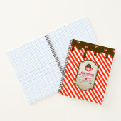 北極サンタショップクリスマスおもしろい小妖精や小人メイド ノートブック (内部)