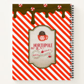 北極サンタショップクリスマスおもしろい小妖精や小人メイド ノートブック (裏面)