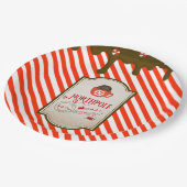 北極サンタショップクリスマスおもしろい小妖精や小人メイド ペーパープレート (アングル)