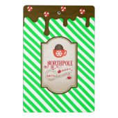 北極サンタショップクリスマスおもしろい小妖精や小人メイド ミニクリップボード (裏面)