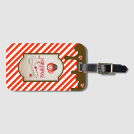 北極サンタショップクリスマスおもしろい小妖精や小人メイド ラゲッジタグ