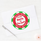 北極サンタスペシャルデリバリー ラウンドシール (封筒)