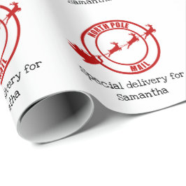 北極サンタメイルトナカイのクリスマス ラッピングペーパー